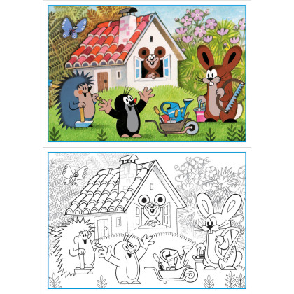 Omaľovánka A5 Krtko a potopa