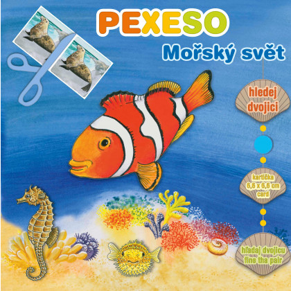 Pexeso v zošite Morský svet s maxi kartičkami