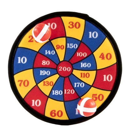 Terč suchý zips 20 cm + 2 loptičky