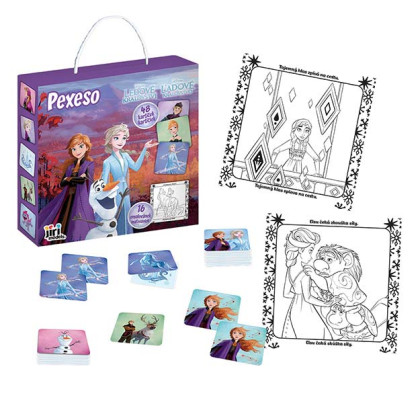 Pexeso v krabičke s omaľovánkou FROZEN - Ľadové kráľovstvo
