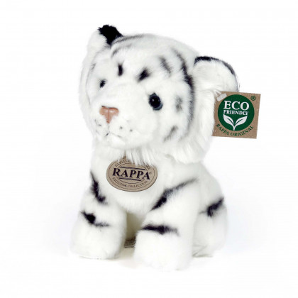 Plyšový tiger biely sediaci 18 cm ECO-FRIENDLY