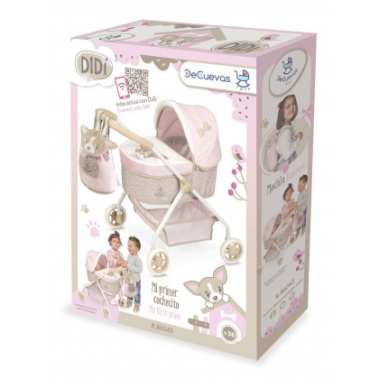DeCuevas 86043 Môj prvý kočík pre bábiky s batôžkom DIDI 2021 - 56 cm