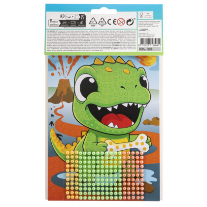 Kreatívny set mozaika korálky A5 odlep a nalep Dinosaurus